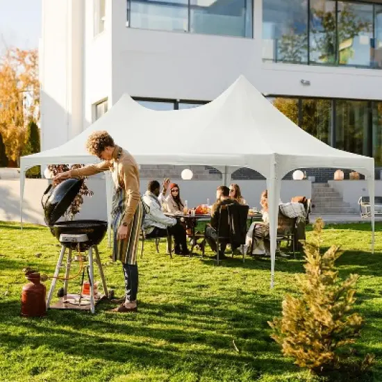 EROMMY  13x26 ft Blue/White Event Outdoor Canopies, Waterproof image {2}