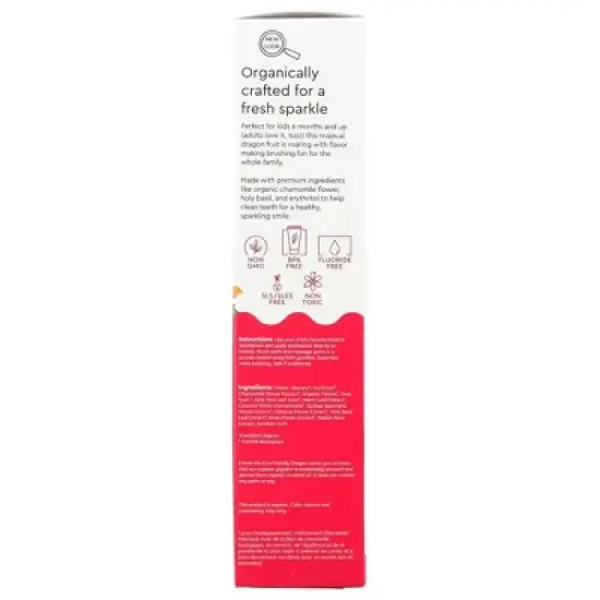 Radius Dragon Fruit Kid's Organic Toothpaste - 3 oz image {3}