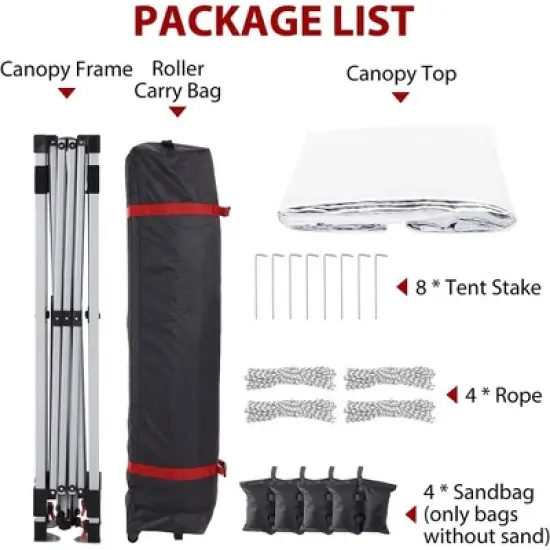 Outdoor Tent, Portable Coating Tent 8 x 8 ft, Picnic Tent, Folding Canopy Tent with Hand Bag, Waterproof Windproof UV Protection Tent, White image {2}