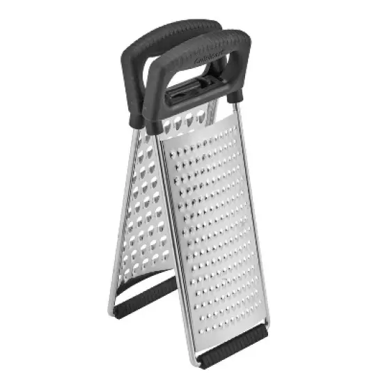 Cuisinart 2-in-1 Detachable Grater: Stainless Steel, Flat Cheese Grater, Dishwasher-Safe, Silver & Black, 2 Pieces image {6}