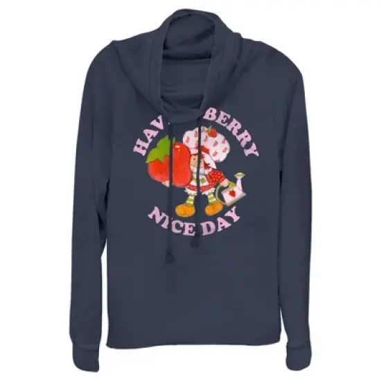 Junior's Strawberry Shortcake Berry Nice Day Cowl Neck Sweatshirt image {3}