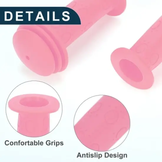 Unique Bargains Bike Handlebar Grips Covers 3.74" Pink 1 Pair image {3}