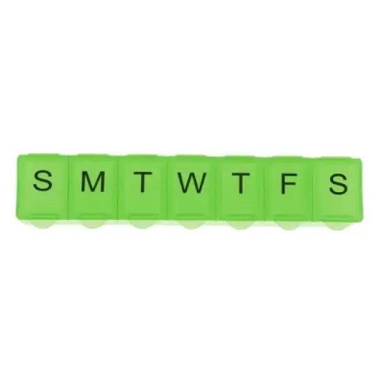 Unique Bargains 7 Compartment Single Row Pill Case 1 Pc image {8}