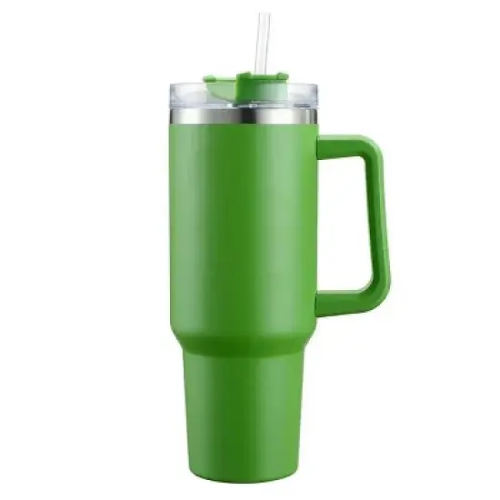 30OZ Straw Coffee Insulation Cup W/ Handle Portable Car Stainless Steel Water Bottle LargeCapacity Travel BPA Free Thermal Mug image {8}
