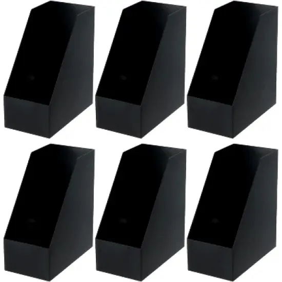 YBM Home Wide Plastic Magazine Holders, Pack of 6 image {3}