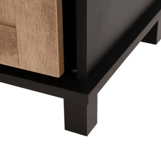 Modern Industrial Storage Cabinet with Sliding Doors - Glitzhome image {7}
