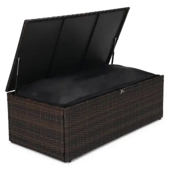 6pc Wicker Outdoor Conversation Set - Orange - EDYO LIVING image {9}