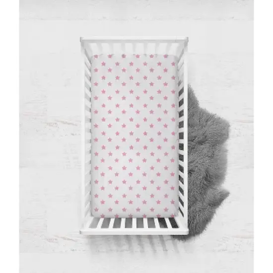 Bacati - Stars Pink Ikat Muslin 4 pc Toddler Bedding Set.. image {6}