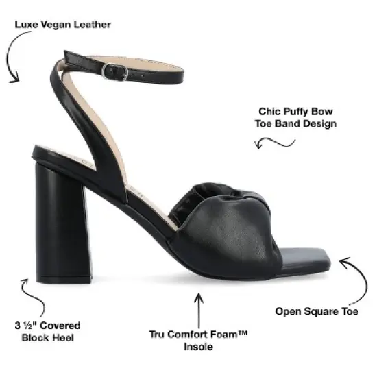 Journee Collection Womens Lottey Tru Comfort Foam Mid Heel Ankle Strap Sandals image {7}