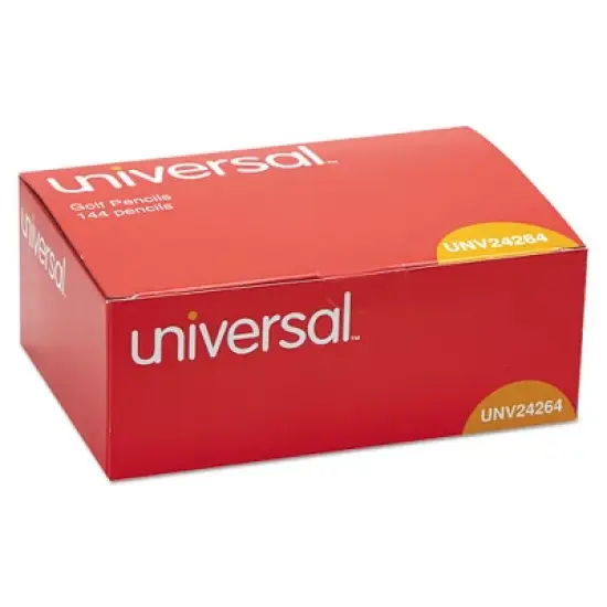 Universal Golf and Pew Pencil, HB (#2), Black Lead, Yellow Barrel, 144/Box image {5}
