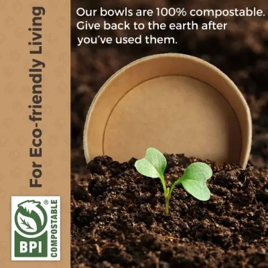 Hand-E Compostable and Disposable Feeding Bowls for Dogs & Cats image {2}