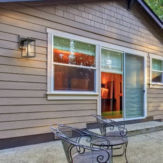 10" Metal/Seeded Glass Square Modern Outdoor Wall Light Black - LNC image {2}