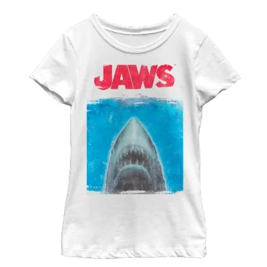 Girl's Jaws Shark Movie Poster T-Shirt image {3}