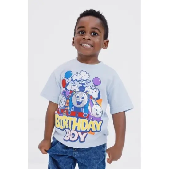 THOMAS & FRIENDS Birthday Metallic Print T-Shirt Toddler image {1}