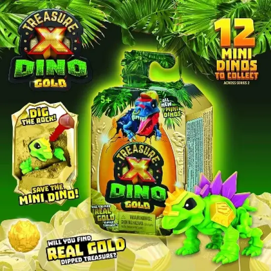 Moose Toys Treasure X Dino Gold Mini Mystery Beast | Series 2 | One Random image {2}