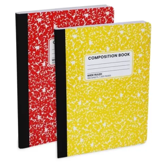 Manaloom Wide Ruled Composition Notebooks &ndash; 100 Sheets, 9.75" x 7.5", Sewn Binding &ndash; Durable Colorful Notebooks for School, Work, Journaling image {6}