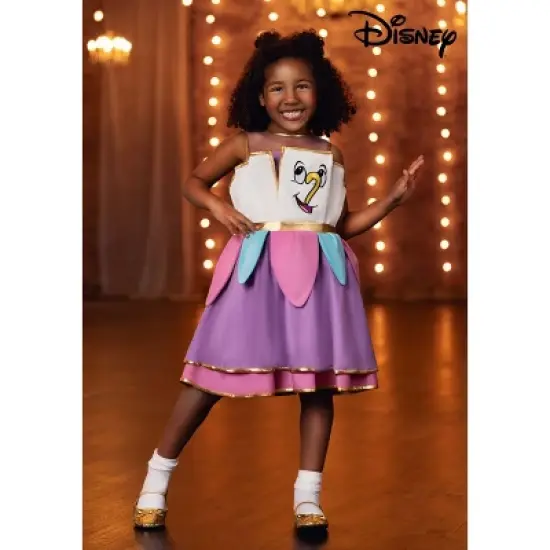 HalloweenCostumes.com Girl's Disney Beauty and the Beast Chip Halloween Costume | Kids Disney Costumes image {1}