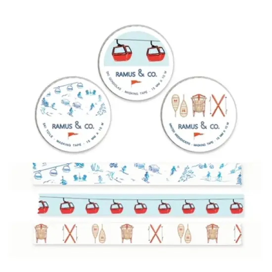 Winter Weekenders Masking Tape by Ramus & Co - 3ct Rolls, Assorted image {4}