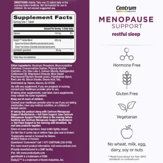 Centrum Menopause Support Restful Sleep Vitamin Tablets - 28ct image {10}