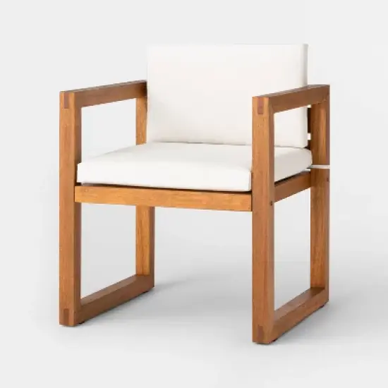 Kaufmann 2pk Wood Patio Arm Chairs - Natural - Project 62&trade; image {2}