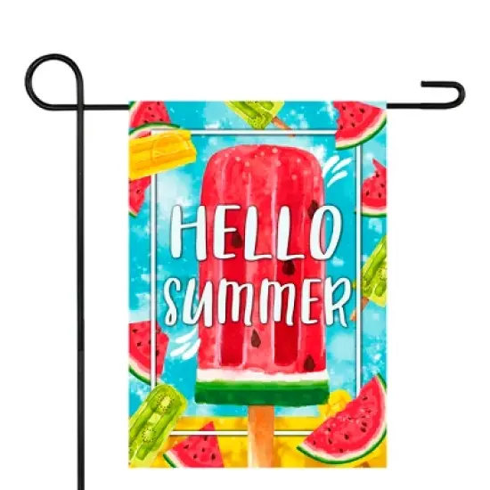 Northlight Hello Summer Popsicle Outdoor Garden Flag 12.5" x 18" image {1}