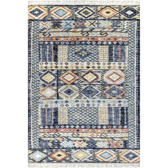 nuLOOM Taliyah Faded Bohemian Fringed Indoor/Outdoor Area Rug image {7}