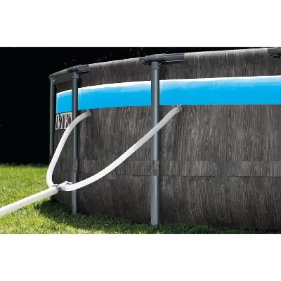 Intex 14' x 42" Clearview Prism Frame Above Ground Pool - Graywood Print: Steel Frame & Vinyl Liner image {2}