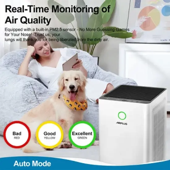 Edendirect 2152 sq. ft. H13 HEPA True Personal Console Air Purifier in Whites image {5}