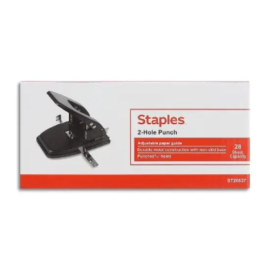 MyOfficeInnovations 2-Hole Punch 28 Sheet Capacity Black (26637-CC) 799825 image {5}