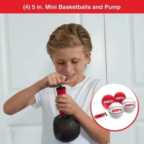 ESPN 5&rdquo; Mini Basketballs for Family Games &ndash; Set of 4 Includes Pump &ndash; Multi-Color (ES-BK04.EXV24) image {4}