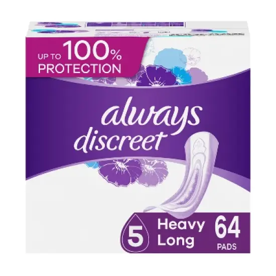Always Discreet Heavy Long Absorbency 5 Drop Base Pads image {8}