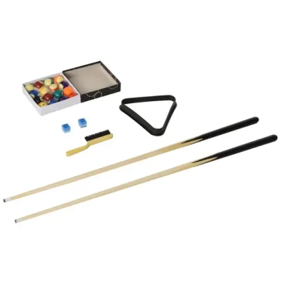 Soozier 55'' Portable Folding Billiards Table Game Pool Table for Kids Adults With Cues, Ball, Rack, Brush, Chalk image {3}