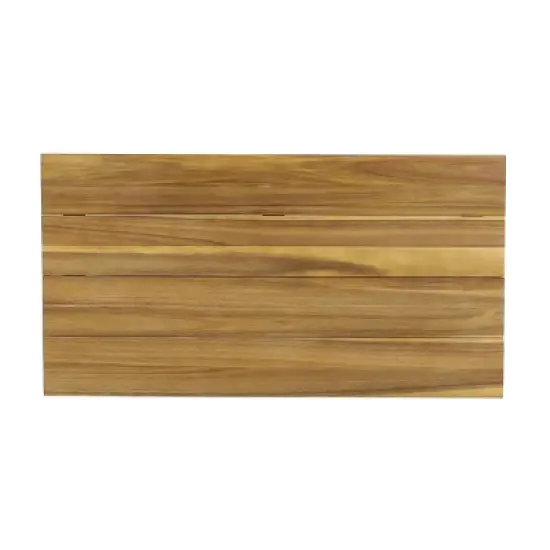 Christopher Knight Home 2pc Burchett Acacia Wood and Rattan Outdoor Loveseat and Coffee Table Set with Cushions image {11}