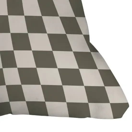 20"x20" Deny Designs Carey Copeland Checker Outdoor Throw Pillow Green: UV & Mildew Resistant, Abstract Design image {2}