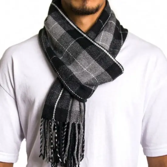 Alpine Swiss Mens Plaid Scarf Softer Than Cashmere Scarves Winter Shawl image {6}