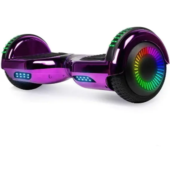 GlareWheel M3 Hoverboard LED Light Bluetooth Chrome Purple image {7}