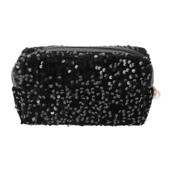 Unique Bargains Women Portable Sequin Makeup Bag 1 Pc image {5}