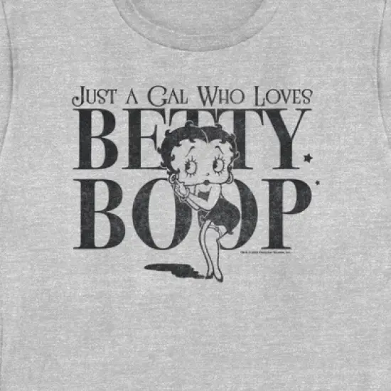 Women's Betty Boop Just A Gal Who Loves T-Shirt image {1}