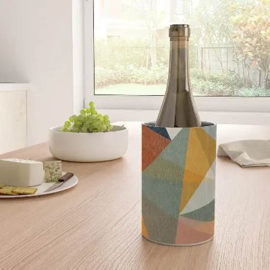 Little Arrow Design Co modern triangle mosaic multi Wine Chiller - Deny Designs image {1}