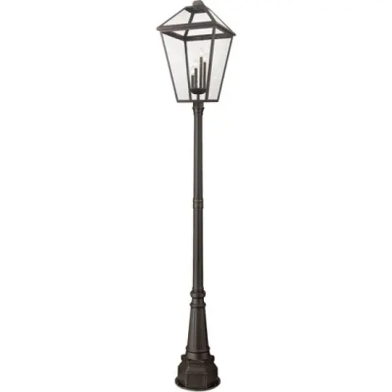 Talbot Outdoor Wall Light - Black Iron, 4 Bulbs, Dimmable, Wet Rated, 19.5" x 116.75" image {5}