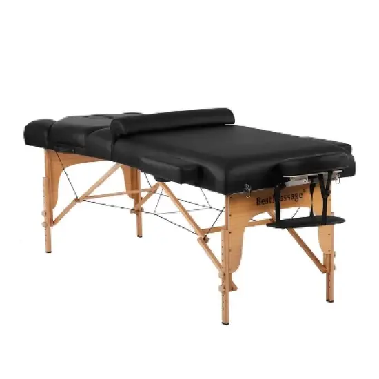 BestMassage Folding Massage Spa Table 30 Inch Wide Lash Bed for Professional Therapists & Home Use, Black image {7}