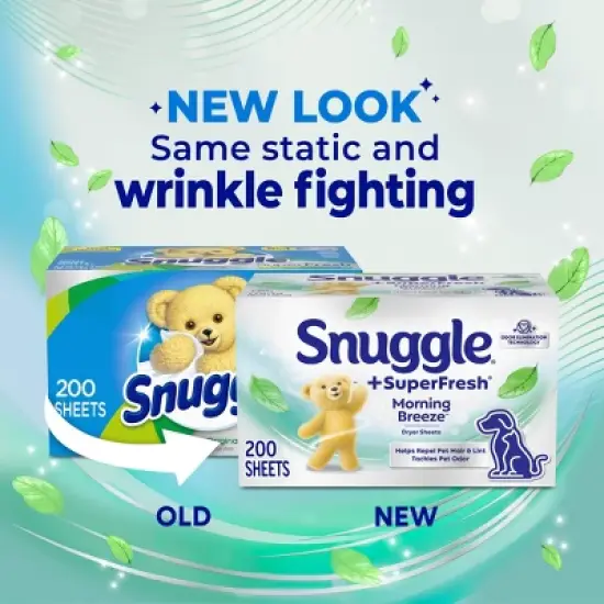 Snuggle Plus SuperFresh Original Fabric Softener Dryer Sheets - 200ct image {1}