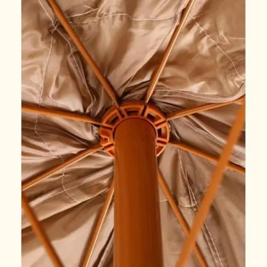 Angel Sar 8' Thatch Patio Tiki Umbrella, Tropical Palapa Straw Beach Umbrella with 8 Ribs & Adjustable Tilt, Hawaiian Style Patio Umbrella image {3}