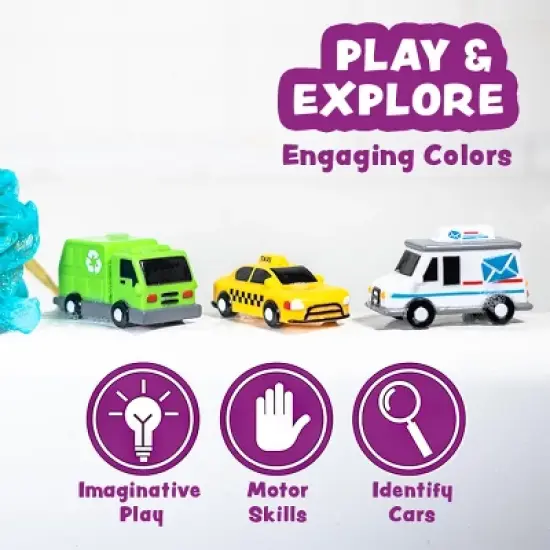 Tub Works Vehicles Bath Cars Mold Free Bath Toys, 6 Pack image {4}