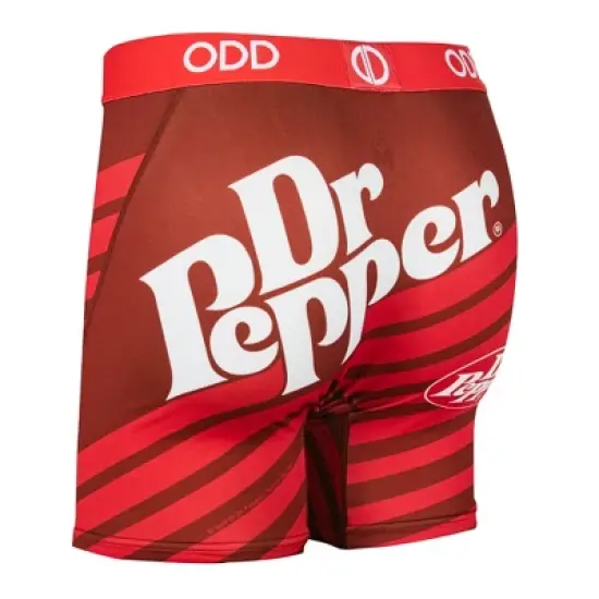 Odd Sox, Dr Pepper Stripes, Novelty Boxer Briefs For Men, Medium image {3}