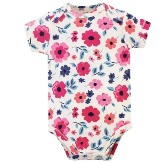 Touched by Nature Baby Girl Organic Cotton Bodysuits 5pk, Garden Floral image {3}