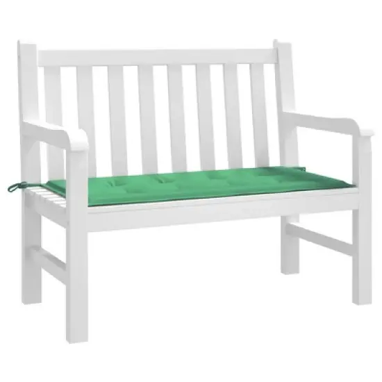 vidaXL Outdoor Bench Seat Cushion - Comfortable Oxford Polyester Fabric in Green 47.2"x19.7"x1.2" &ndash; Ideal Garden Furniture Accessory image {2}