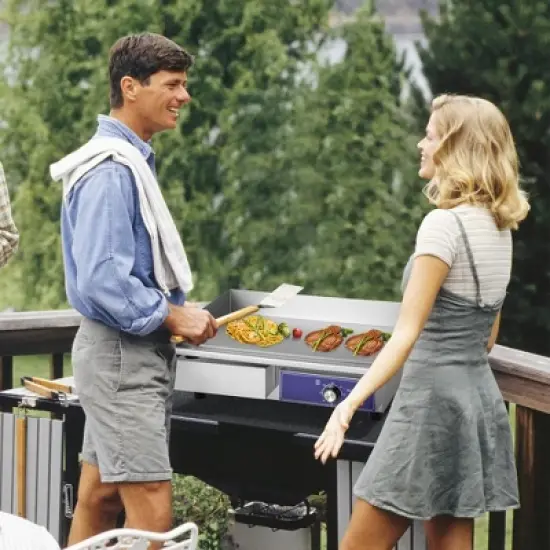 Costway 22'' Commercial Electric Griddle 110V 2000W Flat Top Countertop Grill 122℉-572℉ image {1}