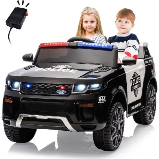 Nasitip Kids Ride On Police Car, 12V Electric Truck for Toddlers, Battery Powered Ride On Toy with Remote Control image {1}