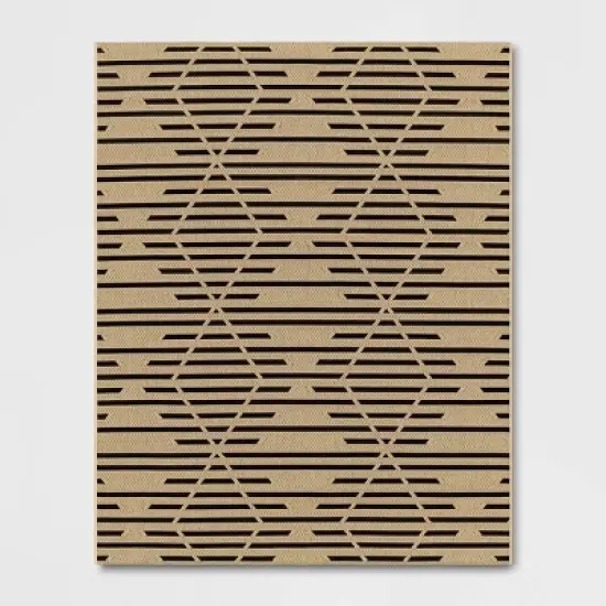 Grace Broken Geometrical Indoor/Outdoor Rug Black/Tan - Project 62&trade; image {5}